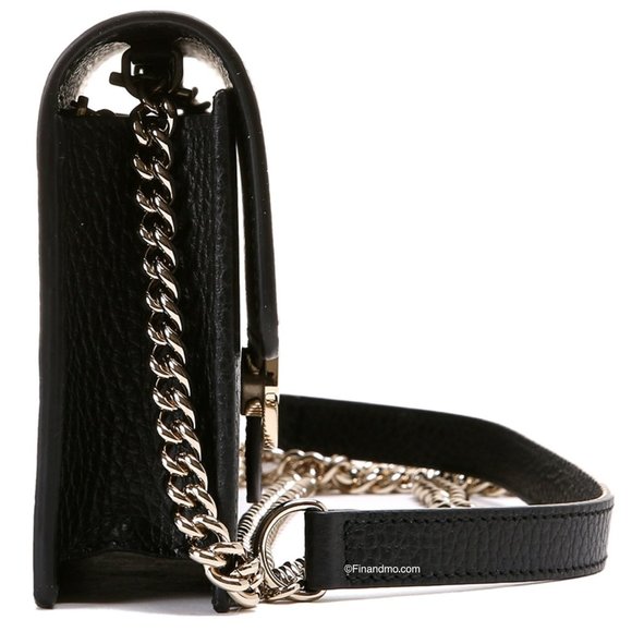 NEW Gucci Black Interlocking G Clutch Wallet On Chain Crossbody Shoulder Bag - Picture 4 of 12